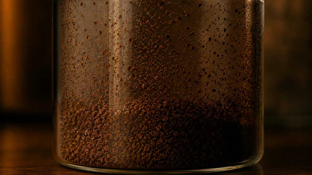 Coffee grounds sticking to grinder walls from static electricity
