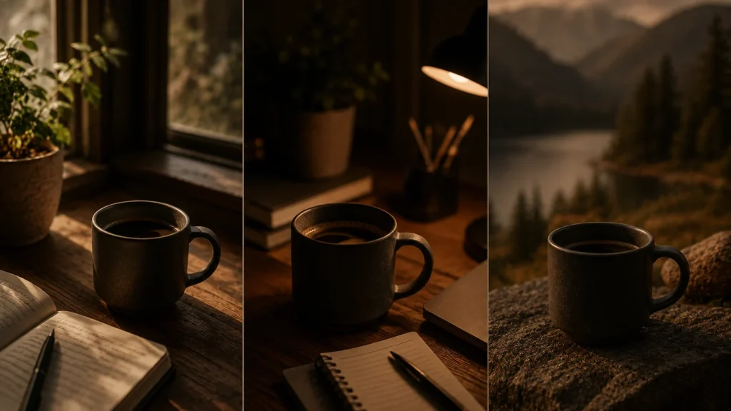 Businessperson with Chemex, coffee enthusiast with V60, and barista with both French press and pour-over setups